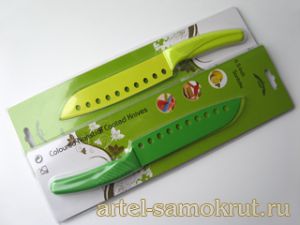  Nonstick Coated Knife-6.5"santoku-green 165